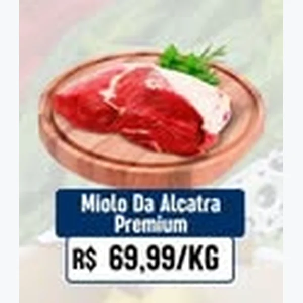 Recorte do encarte de Miolo da Alcatra Premium