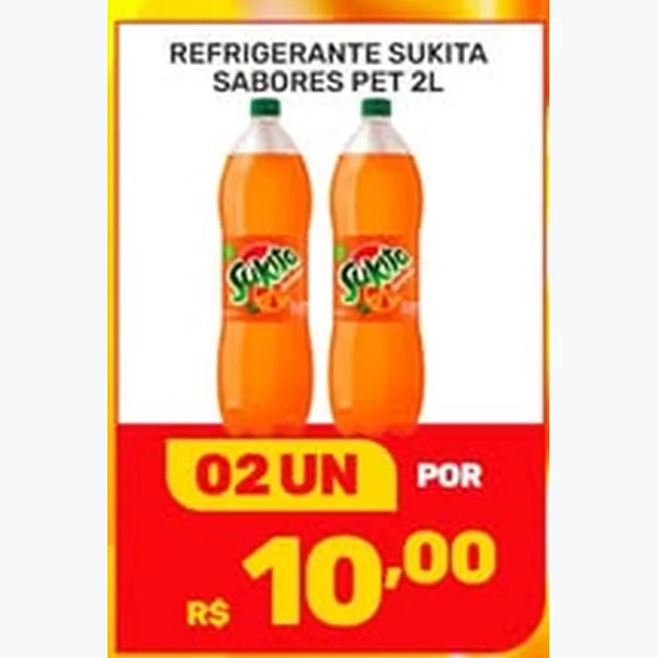 Recorte do encarte de Refrigerante Sabores Sukita 2 L