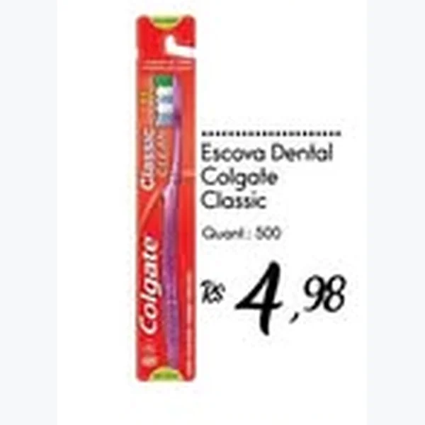 Recorte do encarte de Escova Dental Colgate