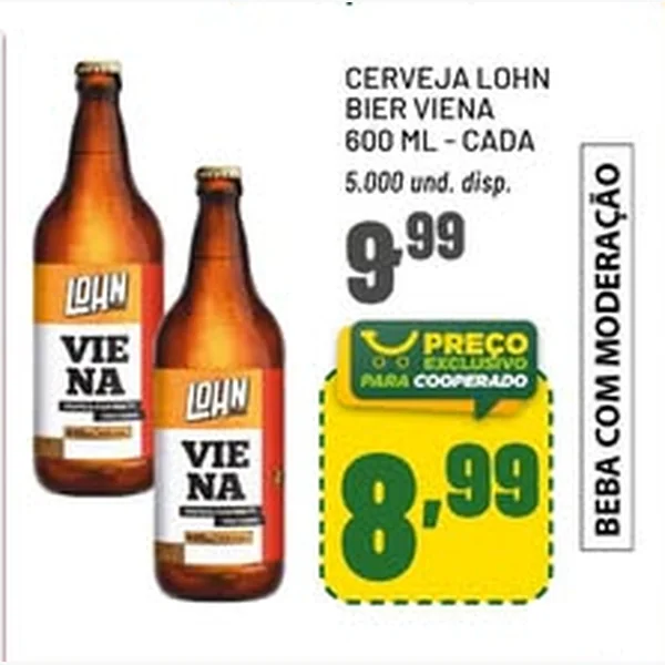 Recorte do encarte de Cerveja Viena Lohn Bier 600 ml