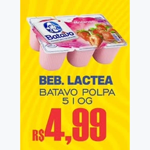 Recorte do encarte de Bebida Láctea Polpa Batavo