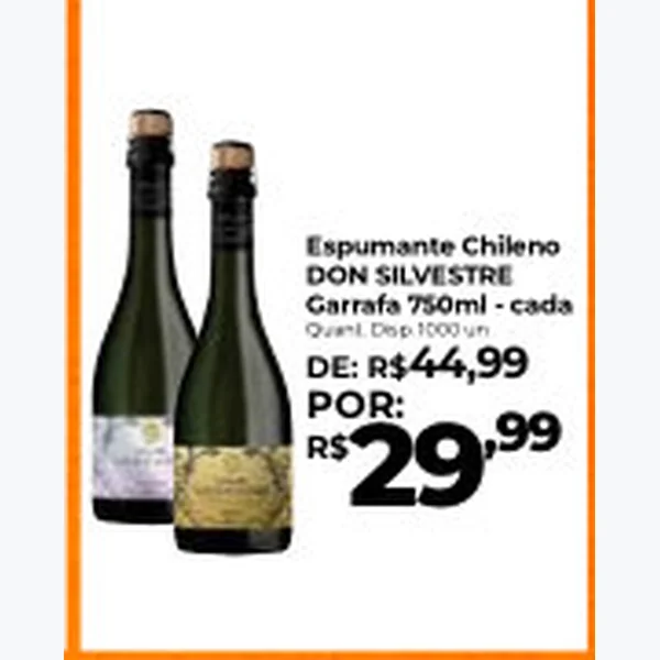 Recorte do encarte de Espumante Chileno Don Silvestre 750 ml