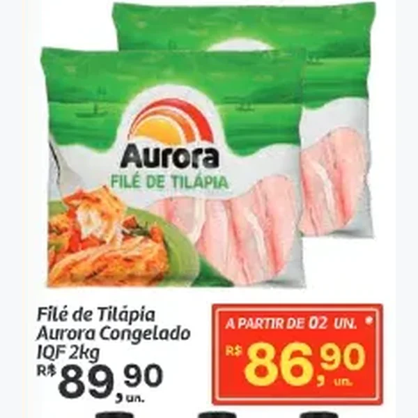 Filé de Tilápia Iqf Aurora 2 kg
