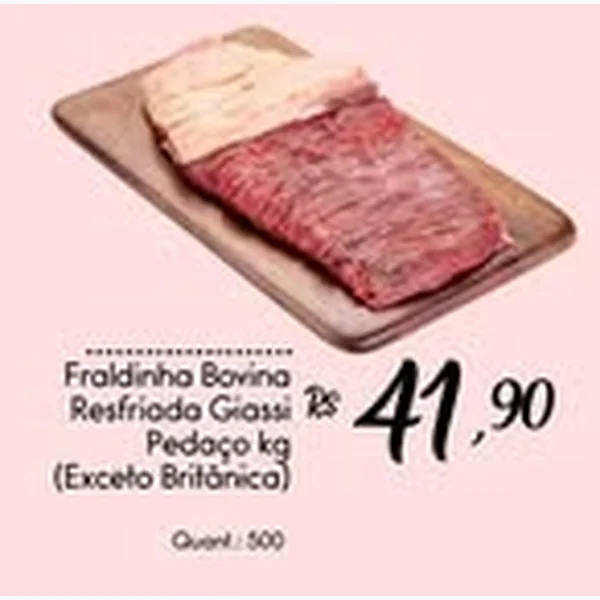 Recorte do encarte de Fraldinha Bovina Resfriada Giassi