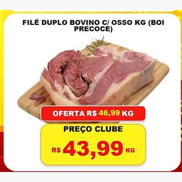 Recorte do encarte de Filé Duplo Bovino C/ Osso