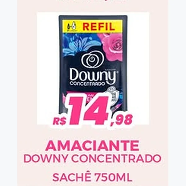 Amaciante Concentrado Refil Downy 750 ml
