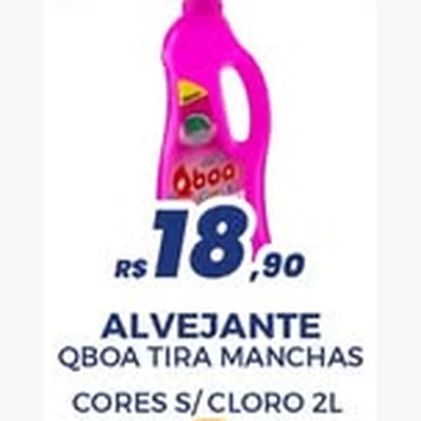 Alvejante Tira Manchas Cores sem Cloro Qboa 2 L