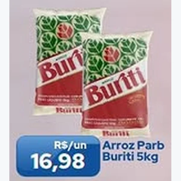 Recorte do encarte de Arroz Parboilizado Buriti 5 kg