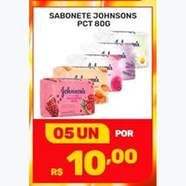 Recorte do encarte de Sabonete Johnson's 80 g