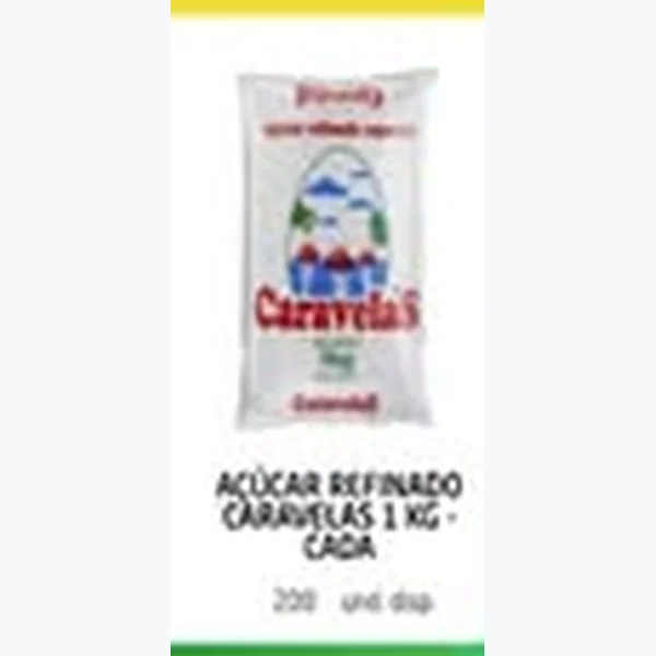 Recorte do encarte de Açúcar Refinado Caravelas 1 kg