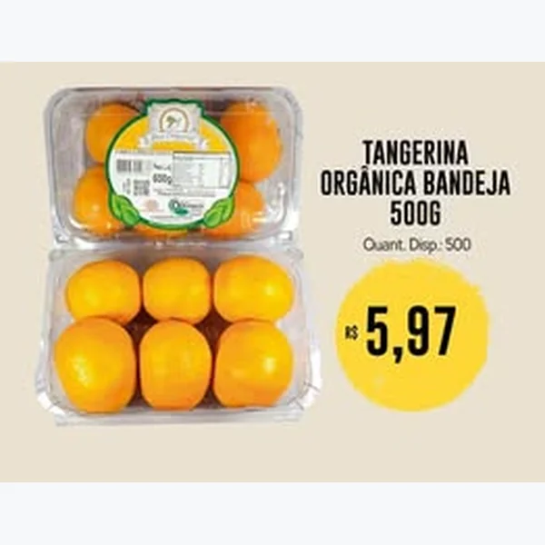 Recorte do encarte de Tangerina Orgânica 500 g