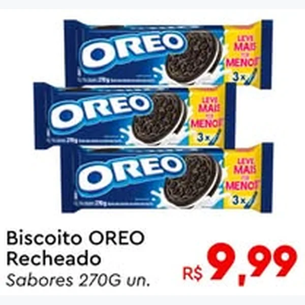 Recorte do encarte de Biscoito Recheado OREO 270 g