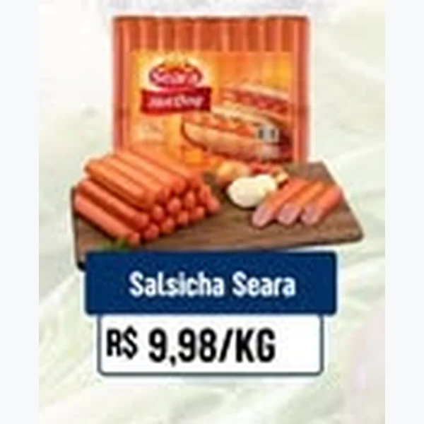 Recorte do encarte de Salsicha Seara