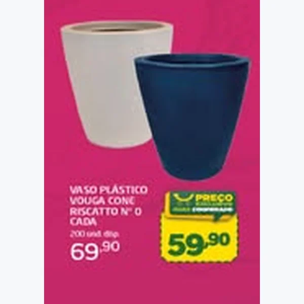 Recorte do encarte de Vaso Plástico Cone Riscatto Nº 0 Vouga