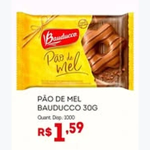 Recorte do encarte de Pão de Mel Bauducco 30 g