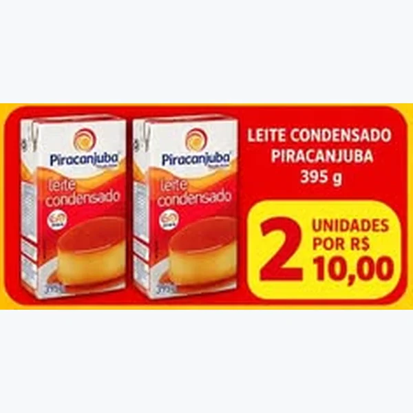 Recorte do encarte de Leite Condensado Piracanjuba 395 g