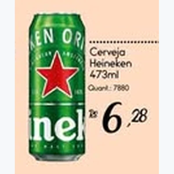 Recorte do encarte de Cerveja Heineken 473 ml