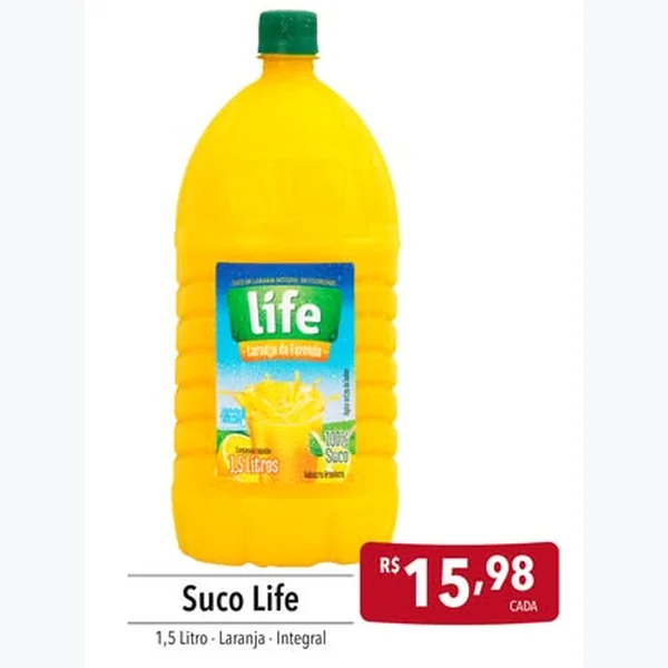 Suco de Laranja Integral Life 1,5 L