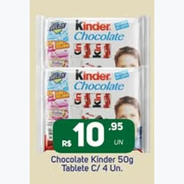 Recorte do encarte de Chocolate Kinder 4 un × 50 g