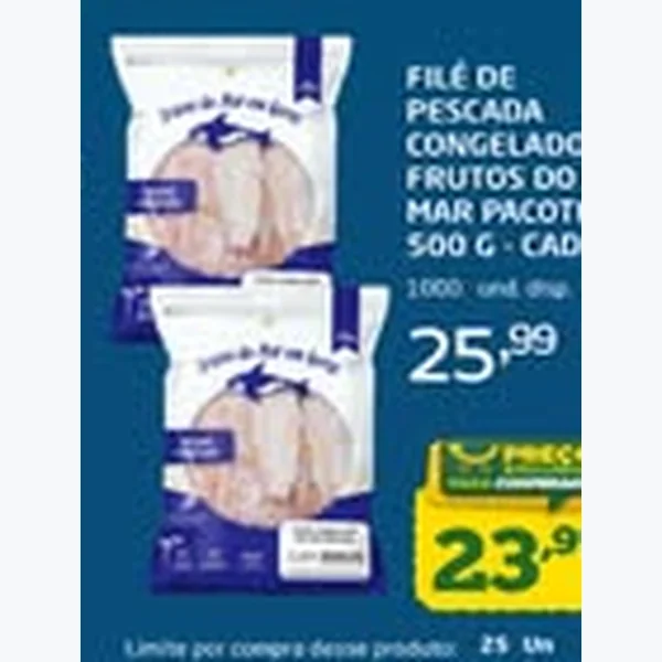 Filé de Pescada Congelado Frutos do Mar 500 g