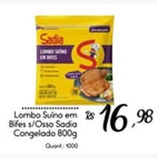 Lombo Suíno em Bifes Sadia 800 g