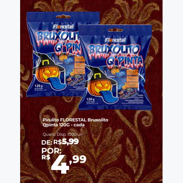 Pirulito Bruxolito Florestal 120 g
