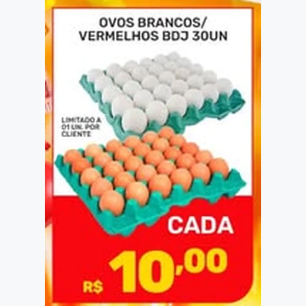 Recorte do encarte de Ovos Brancos 30 un