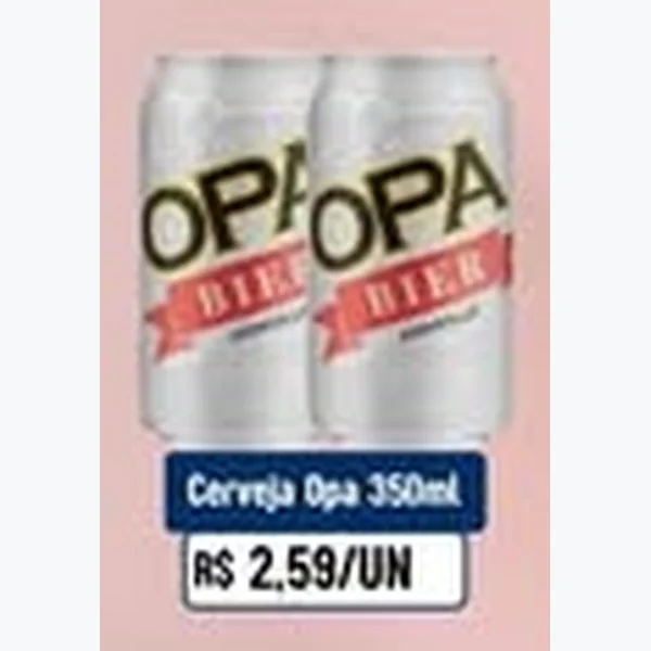 Recorte do encarte de Cerveja Opa 350 ml