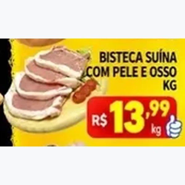 Bisteca Suína com Pele e Osso