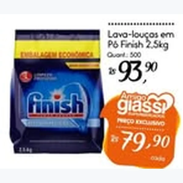 Lava-louças em Pó Finish 2,5 kg