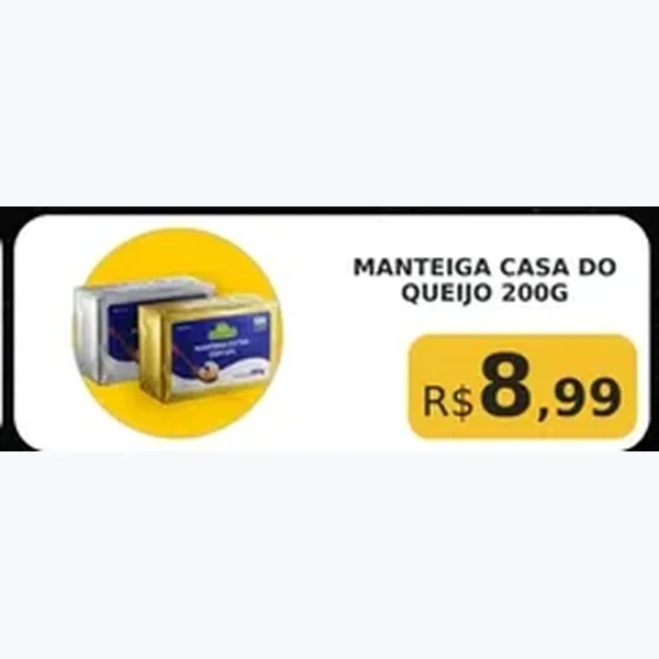 Recorte do encarte de Manteiga Casa do Queijo 200 g
