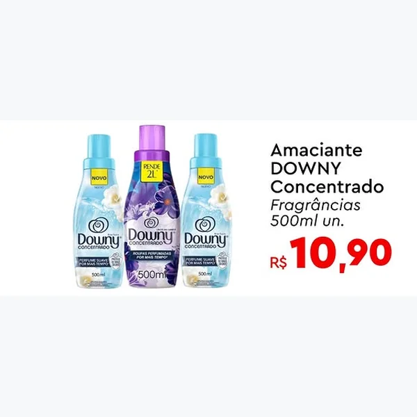 Recorte do encarte de Amaciante Concentrado Downy 500 ml