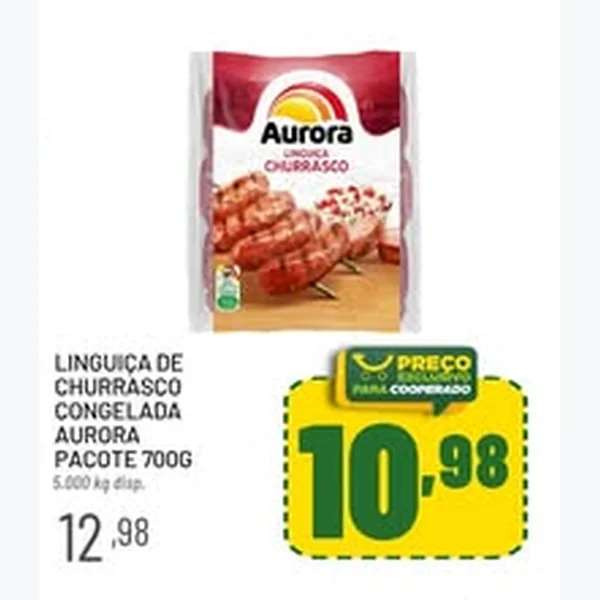 Linguiça de Churrasco Congelada Aurora 700 g