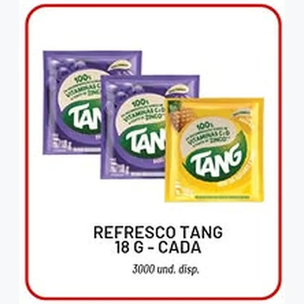 Recorte do encarte de Refresco Tang 18 g
