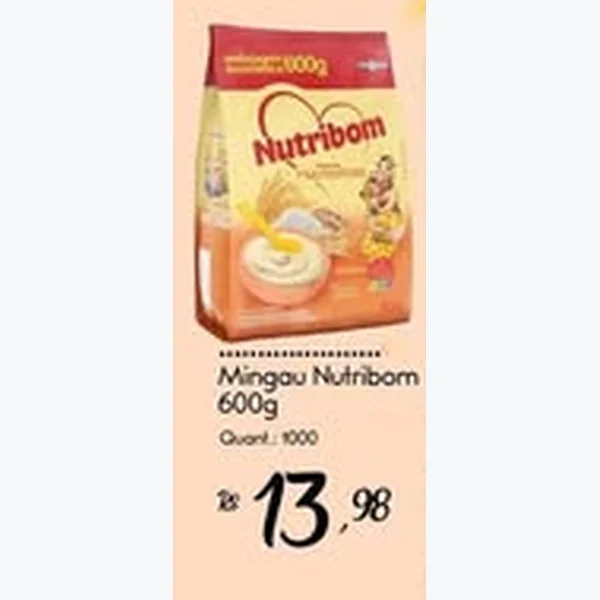Recorte do encarte de Mingau Nutribom 600 g