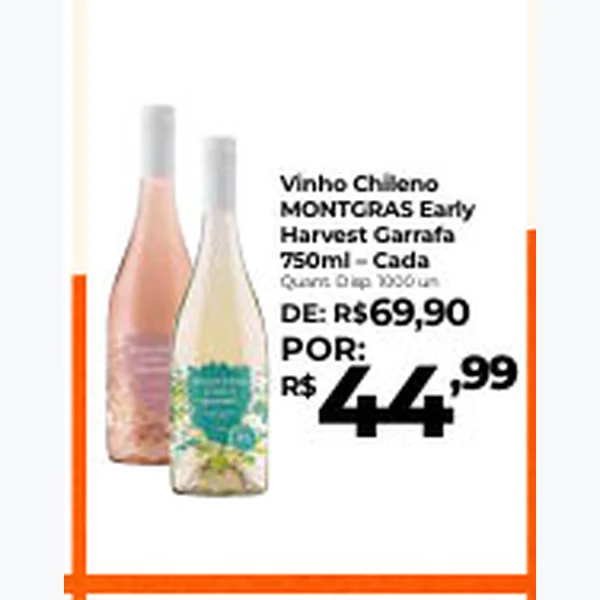 Recorte do encarte de Vinho Chileno Montgras Early Harvest 750 ml