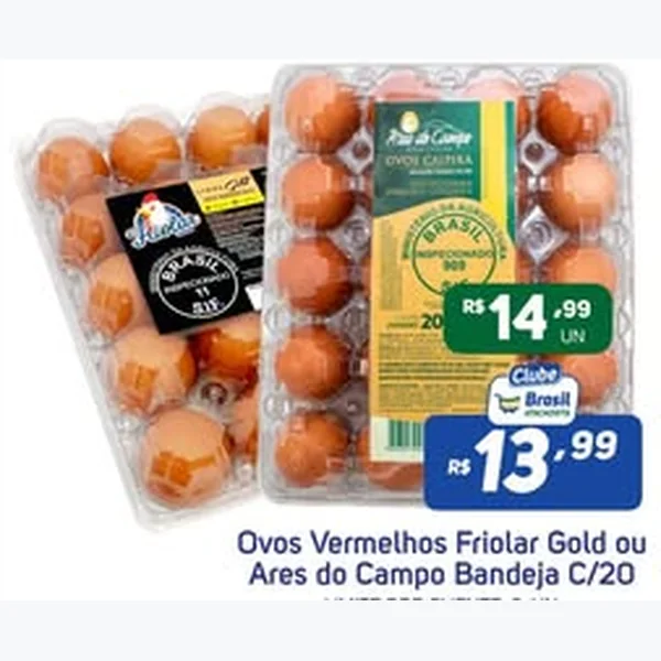 Ovos Vermelhos Ares do Campo 20 un