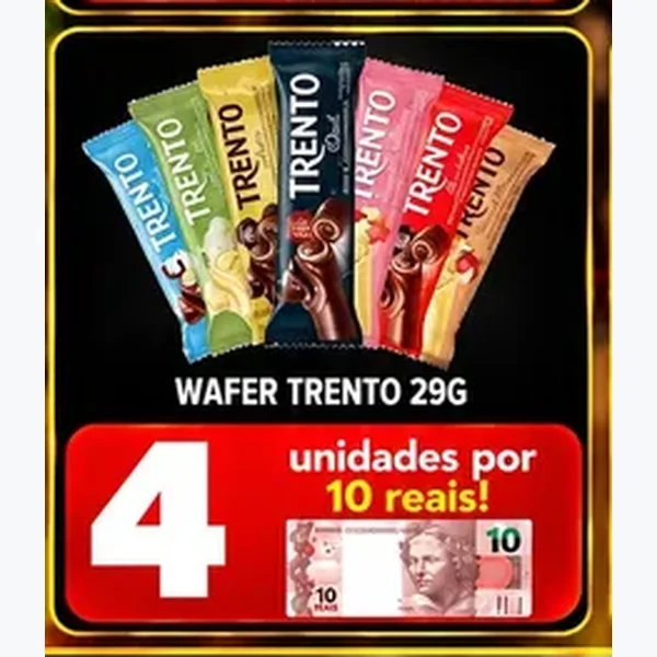 Recorte do encarte de Wafer Trento 29 g