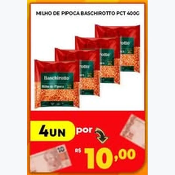 Milho de Pipoca Baschirotto 400 g