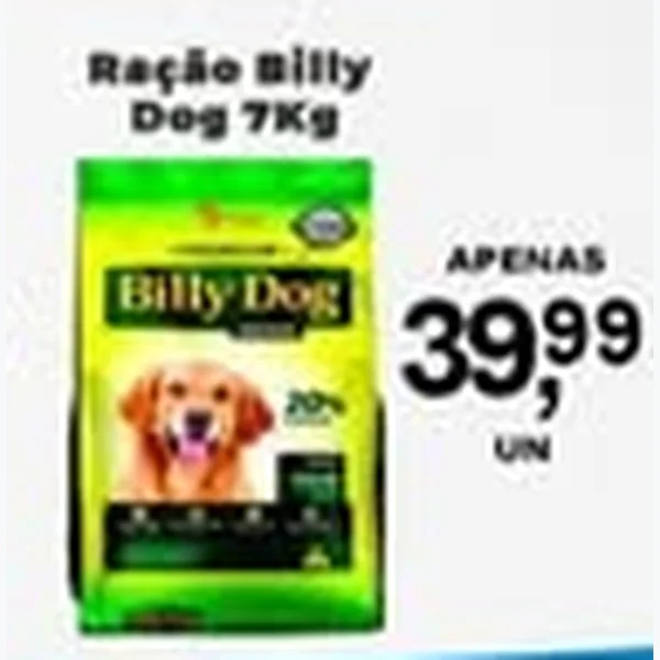 Recorte do encarte de Ração Billy Dog