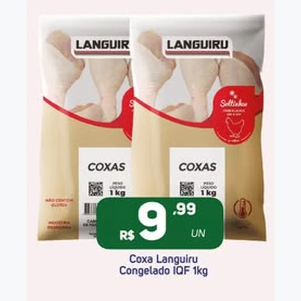 Recorte do encarte de Coxa Congelada Iqf Languiru 1 kg