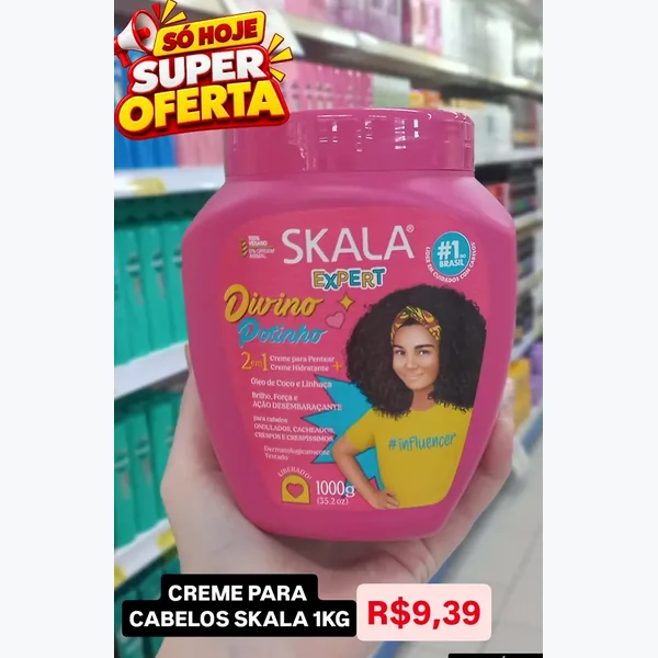 Creme para Cabelos Divino Potinho Skala 1 kg