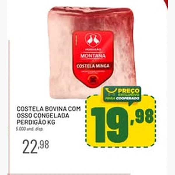 Costela Bovina com Osso Congelada Perdigão Montana