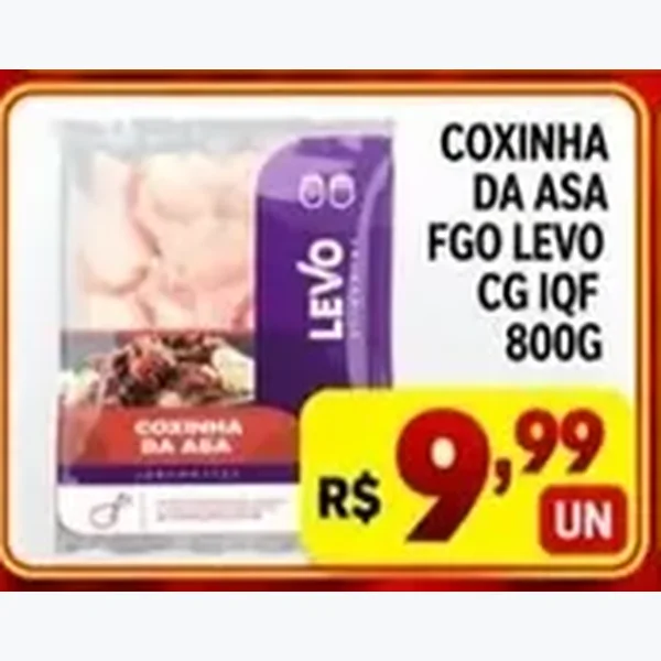 Coxinha da Asa Congelada Iqf Levo 800 g