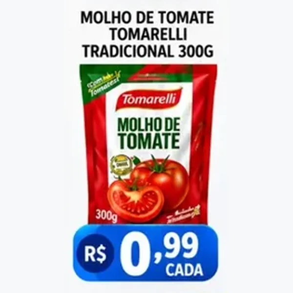 Molho de Tomate Tradicional Tomarelli 300 g