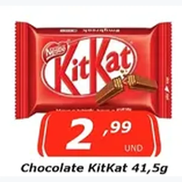 Recorte do encarte de Chocolate KitKat 41,5 g