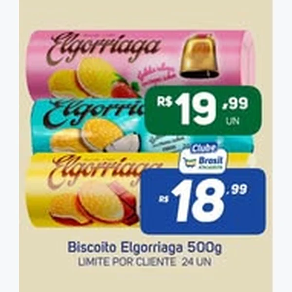 Recorte do encarte de Biscoito Elgorriaga 500 g