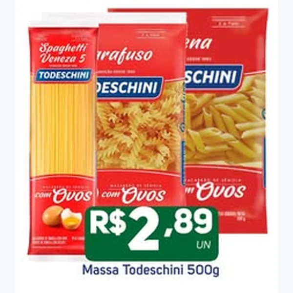 Recorte do encarte de Massa com Ovos Todeschini 500 g