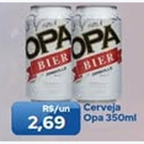 Recorte do encarte de Cerveja Opa 350 ml