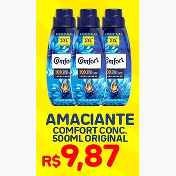 Recorte do encarte de Amaciante Conc. Comfort 500 ml